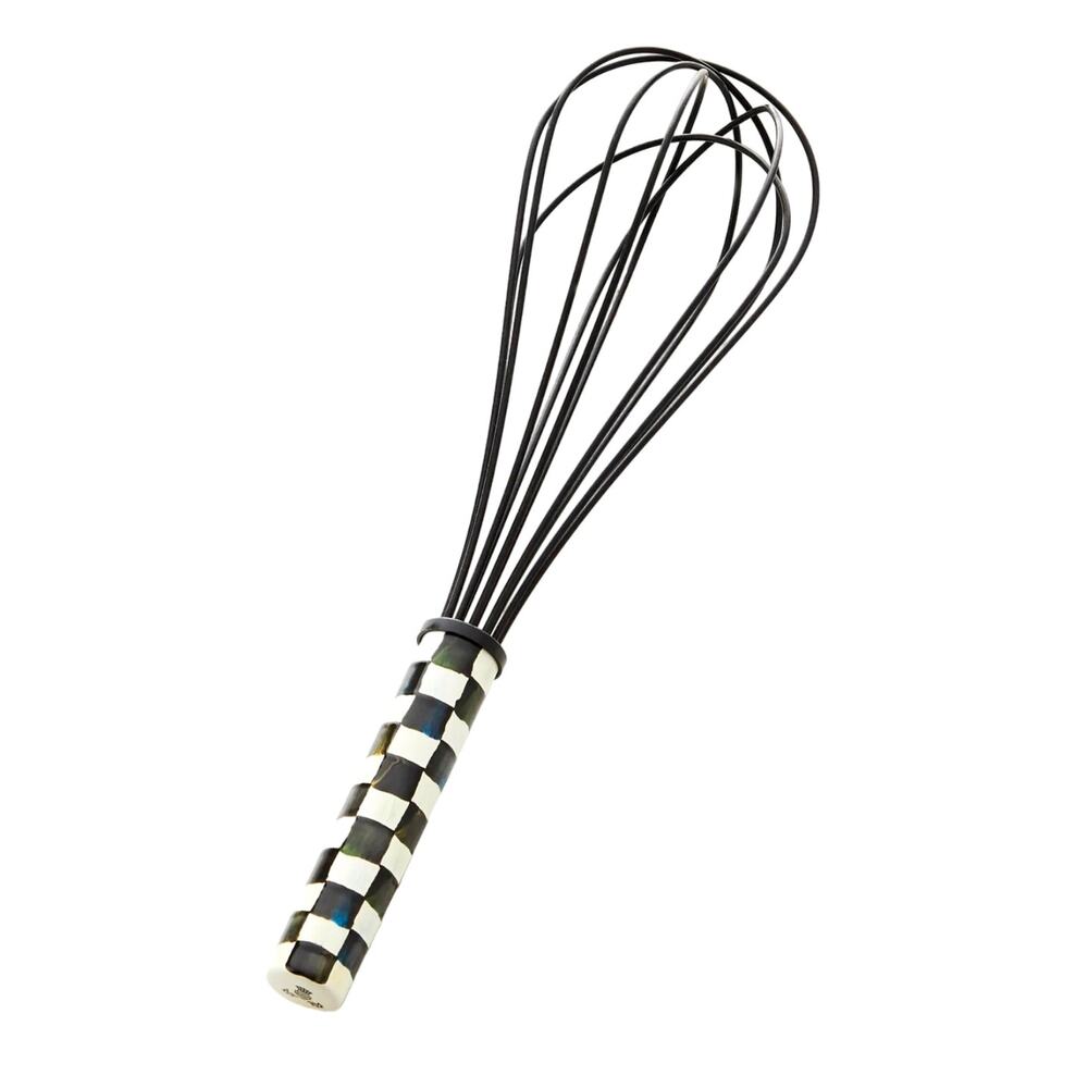 Brand New MACKENZIE-CHILDS Courtly Check Large Whisk Black & White Kitchen Decor